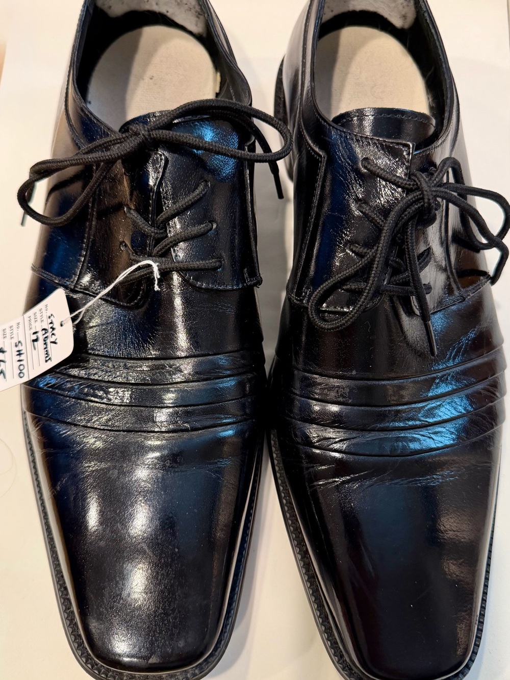 Stacy Adams Classic Black Men's Dress Shoes - Lace-Up Leather